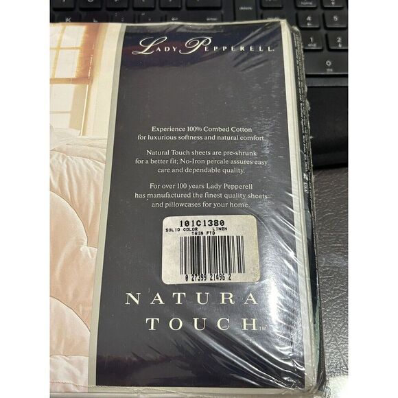 LADY PEPPERELL NO-IRON PERCALE TWIN FITTED and Flat Sheet 180 Thread Count - Picture 6 of 6